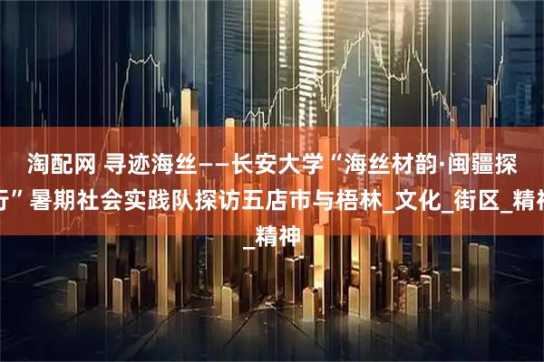 淘配网 寻迹海丝——长安大学“海丝材韵·闽疆探行”暑期社会实践队探访五店市与梧林_文化_街区_精神